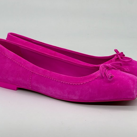 Christian Louboutin MAMADRAGUE Suede Ballerina Ballet Flat Shoes Bolerose - Picture 6 of 16